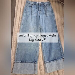 Flying Angel High-Rise Wide Leg Jeans in Light Blue - Size 29